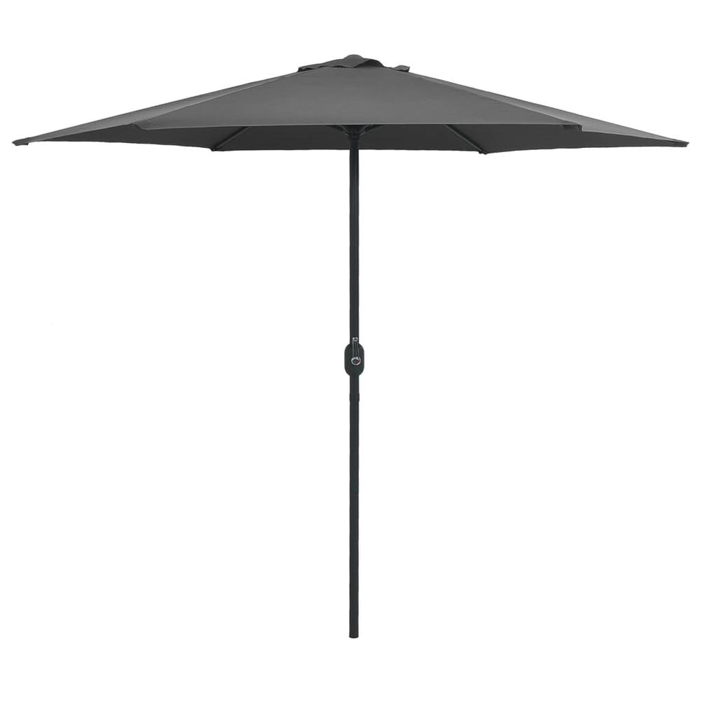 vidaXL Outdoor Parasol with Aluminum Pole 106.3"x96.9" Anthracite 7346. Picture 1