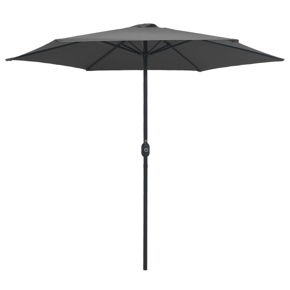 vidaXL Outdoor Parasol with Aluminum Pole 106.3"x96.9" Anthracite 7346. Picture 3