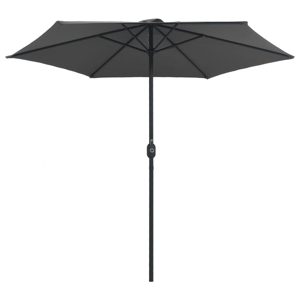 vidaXL Outdoor Parasol with Aluminum Pole 106.3"x96.9" Anthracite 7346. Picture 4