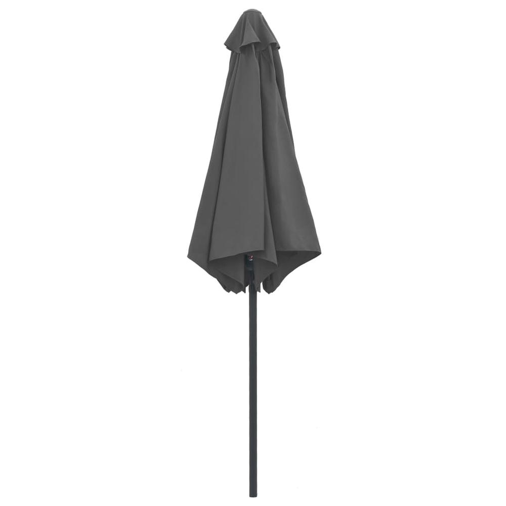 vidaXL Outdoor Parasol with Aluminum Pole 106.3"x96.9" Anthracite 7346. Picture 5