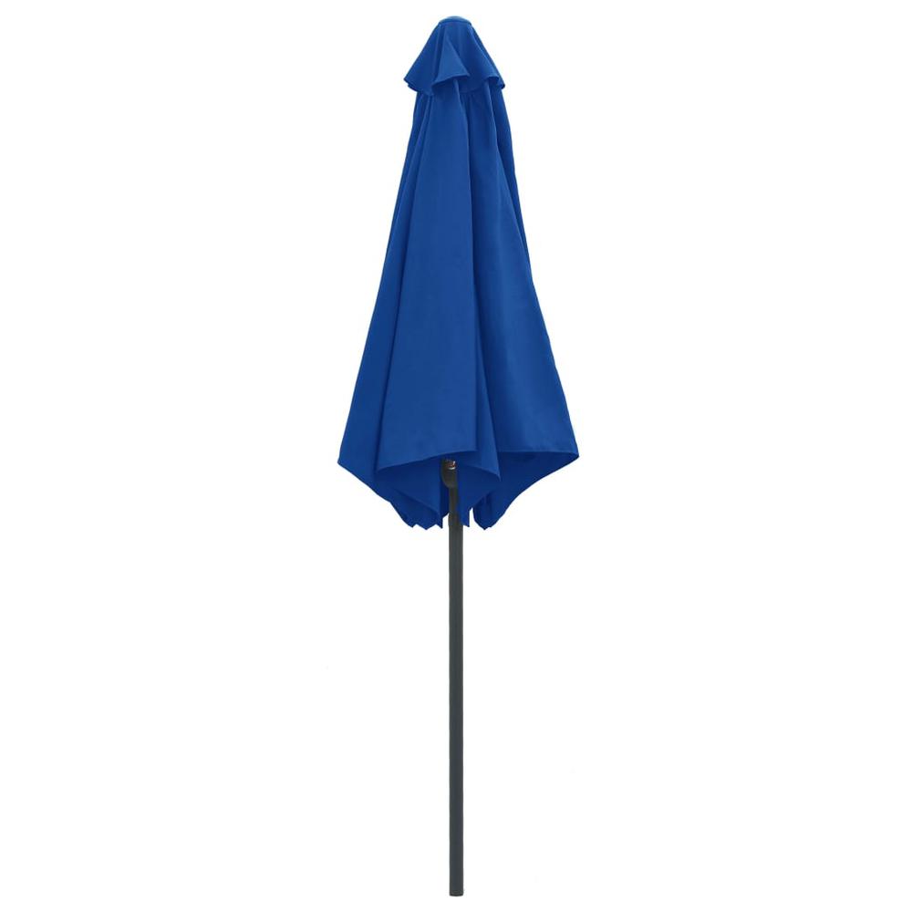 vidaXL Outdoor Parasol with Aluminum Pole 106.3"x96.9" Azure Blue 7351. Picture 5