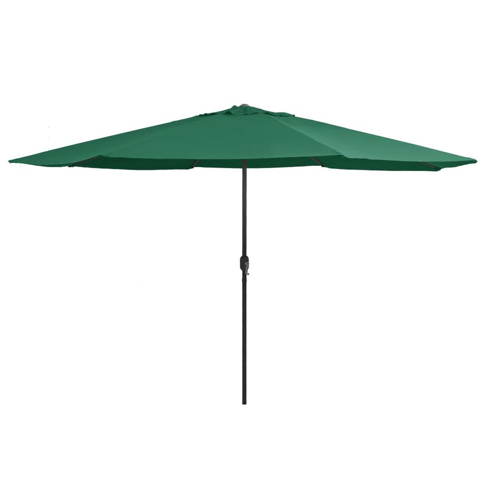 vidaXL Outdoor Parasol with Metal Pole 157.5" Green 7379. Picture 1