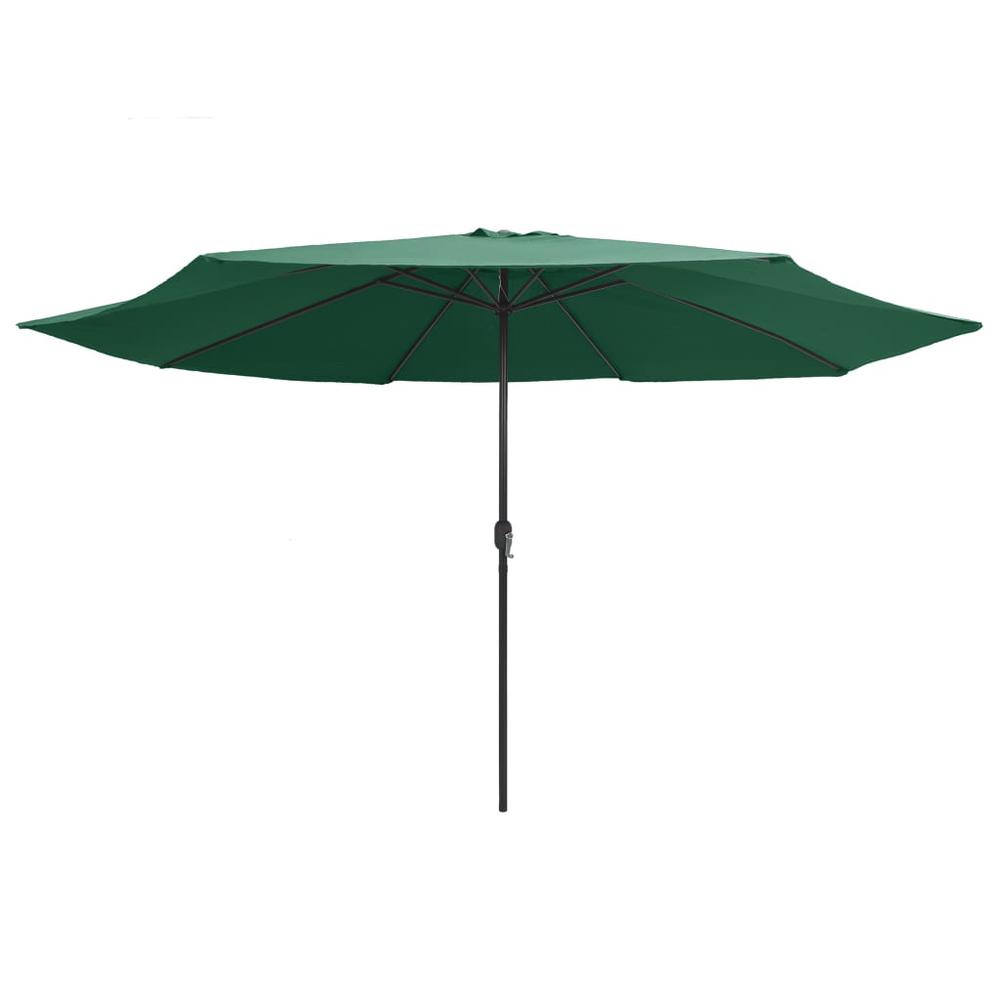 vidaXL Outdoor Parasol with Metal Pole 157.5" Green 7379. Picture 3
