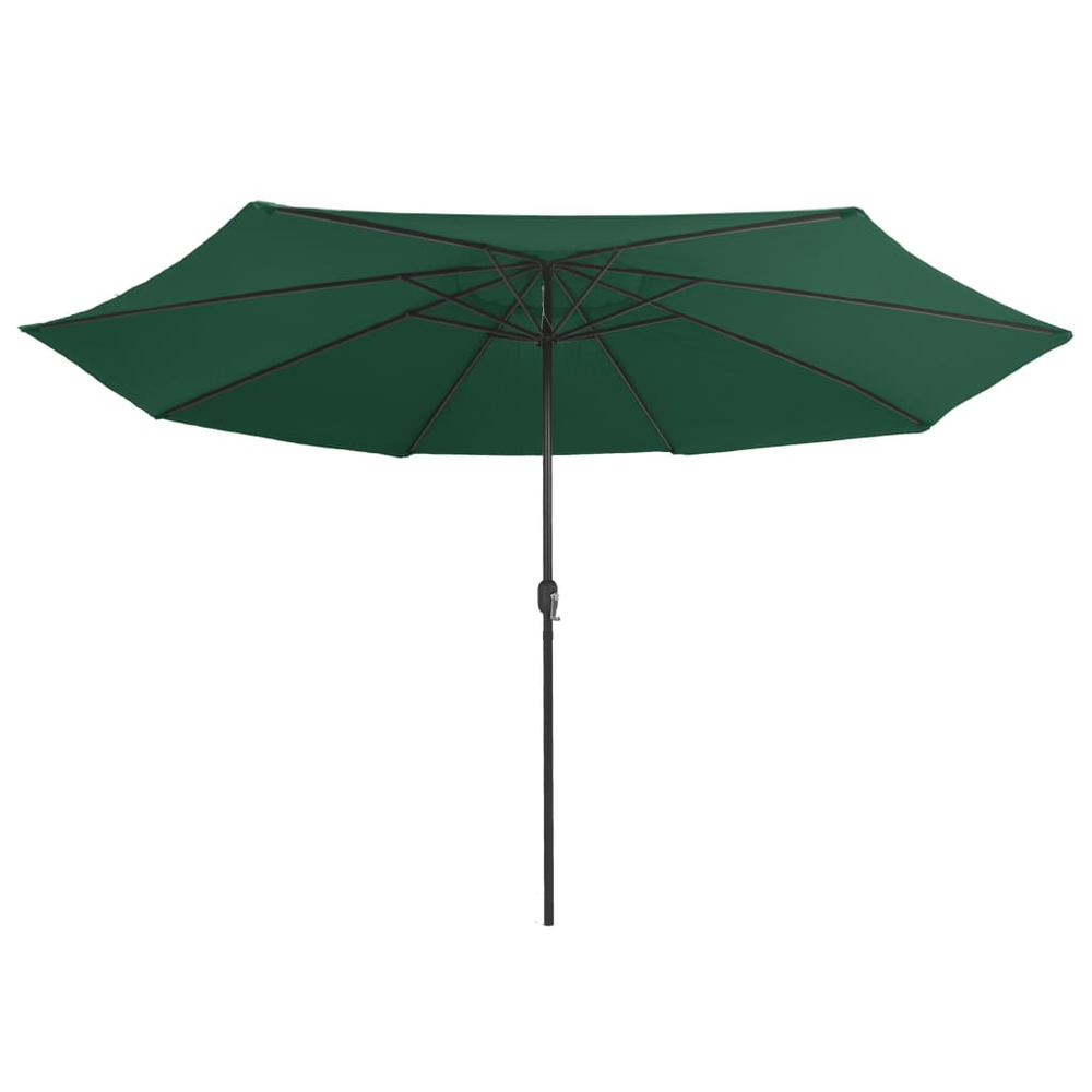 vidaXL Outdoor Parasol with Metal Pole 157.5" Green 7379. Picture 4