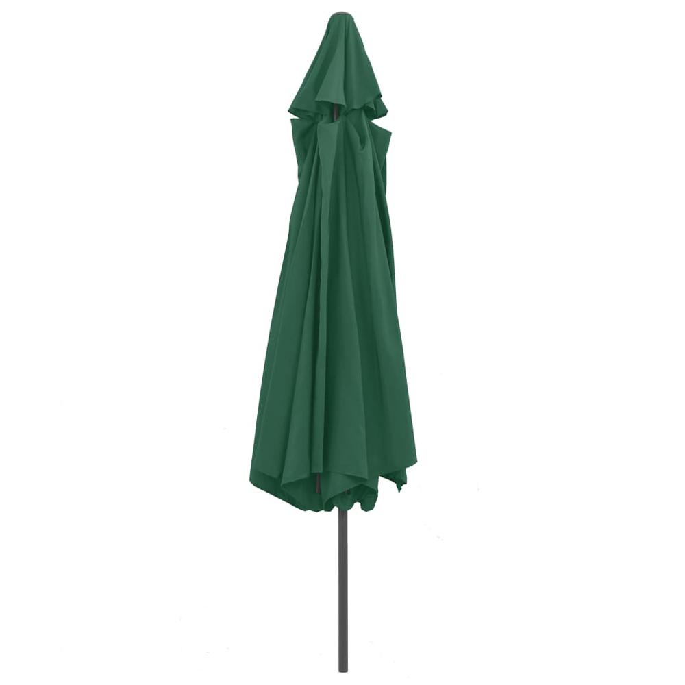 vidaXL Outdoor Parasol with Metal Pole 157.5" Green 7379. Picture 5