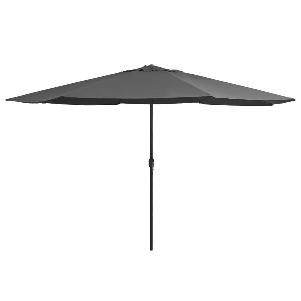 vidaXL Outdoor Parasol with Metal Pole 157.5" Anthracite 7380. Picture 1