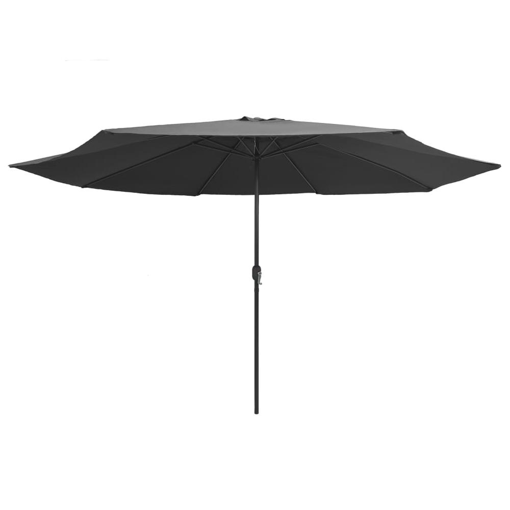 vidaXL Outdoor Parasol with Metal Pole 157.5" Anthracite 7380. Picture 3