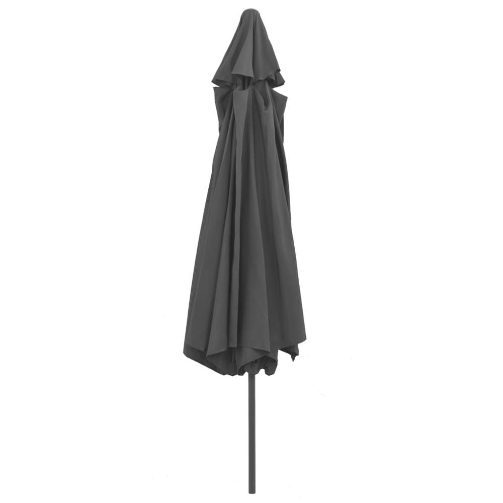 vidaXL Outdoor Parasol with Metal Pole 157.5" Anthracite 7380. Picture 5