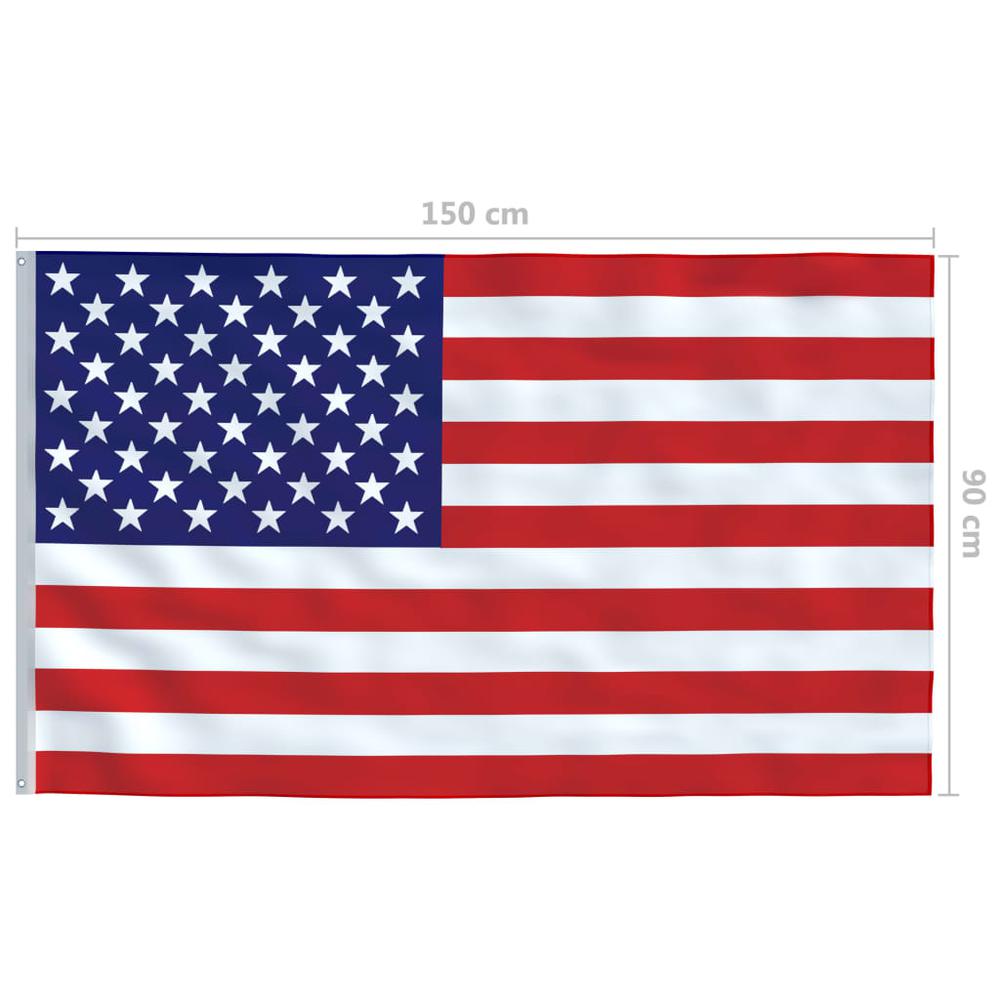 vidaXL US Flag 35.4"x59.1" 6064. Picture 5