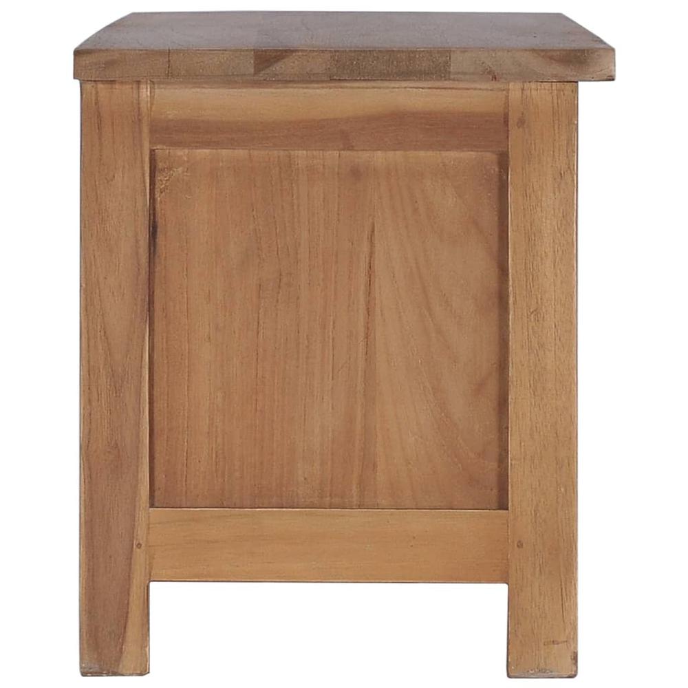 vidaXL TV Cabinet 35.4"x11.8"x13.8" Solid Teak Wood, 286275. Picture 5