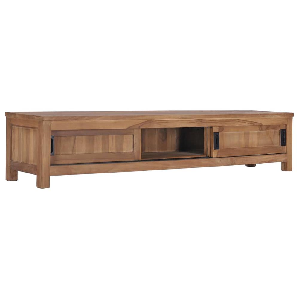 vidaXL TV Cabinet 59.1"x11.8"x11.8" Solid Teak Wood, 286276. Picture 3