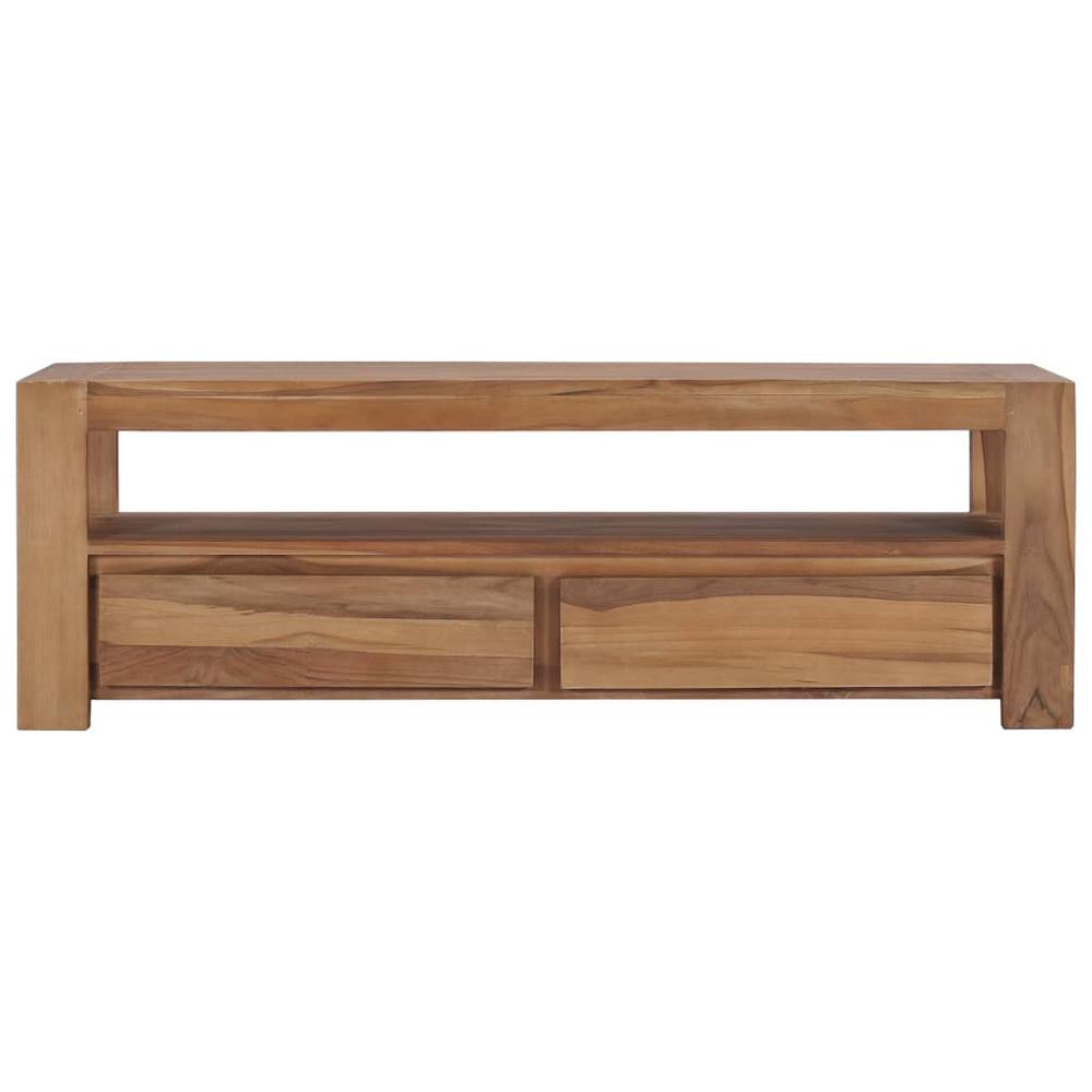 vidaXL TV Cabinet 47.2"x11.8"x15.7" Solid Teak Wood, 286277. Picture 3