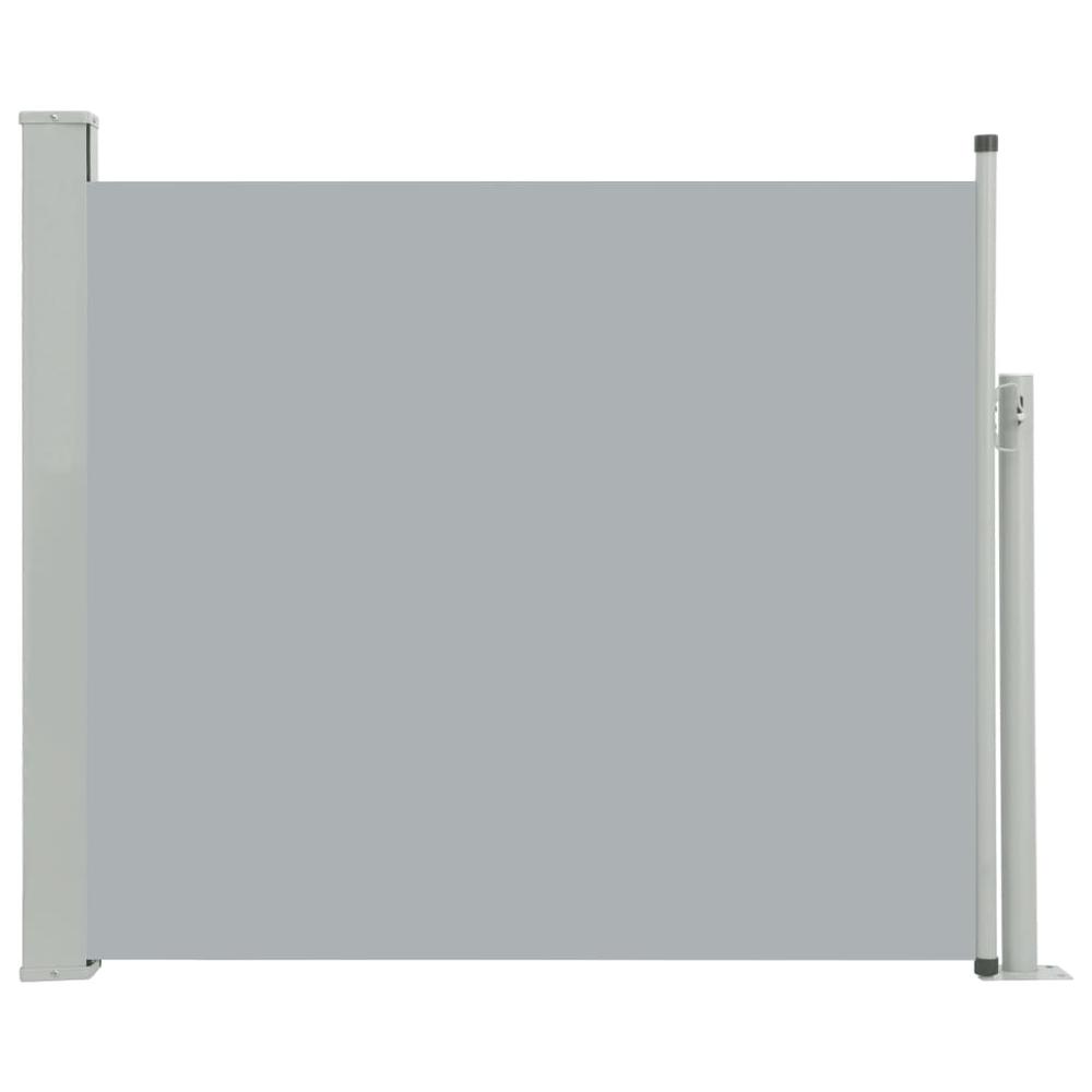 vidaXL Patio Retractable Side Awning 39.4"x118.1" Gray, 48374. Picture 2