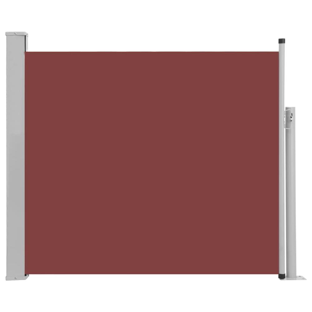 vidaXL Patio Retractable Side Awning 39.4"x118.1" Brown, 48375. Picture 2