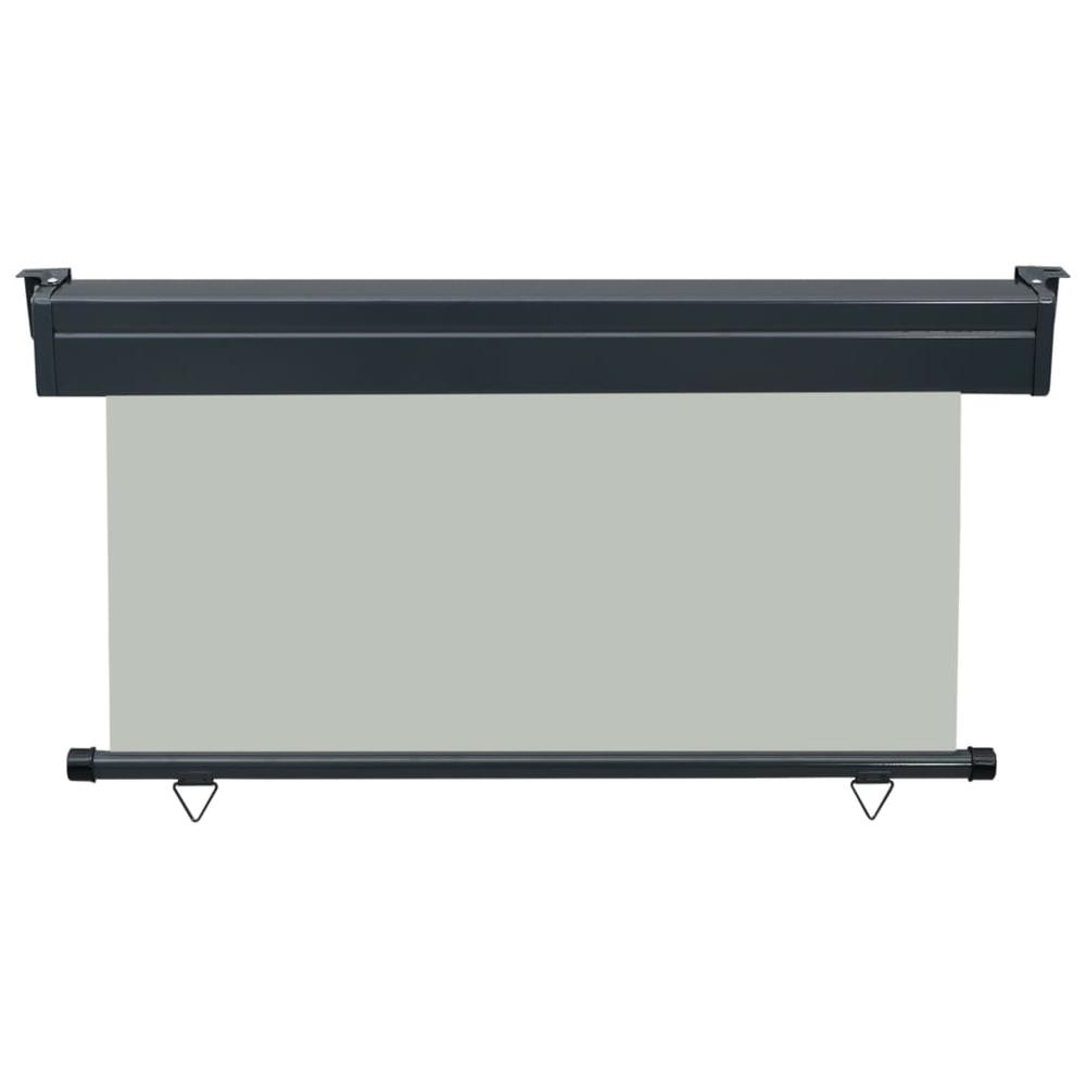 vidaXL Balcony Side Awning 55.1"x98.4" Gray, 48428. Picture 4