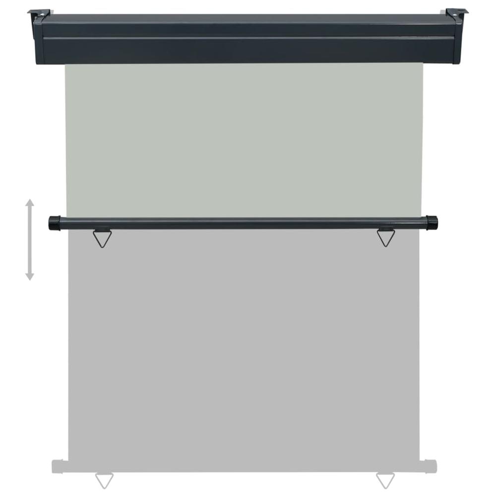 vidaXL Balcony Side Awning 55.1"x98.4" Gray, 48428. Picture 5