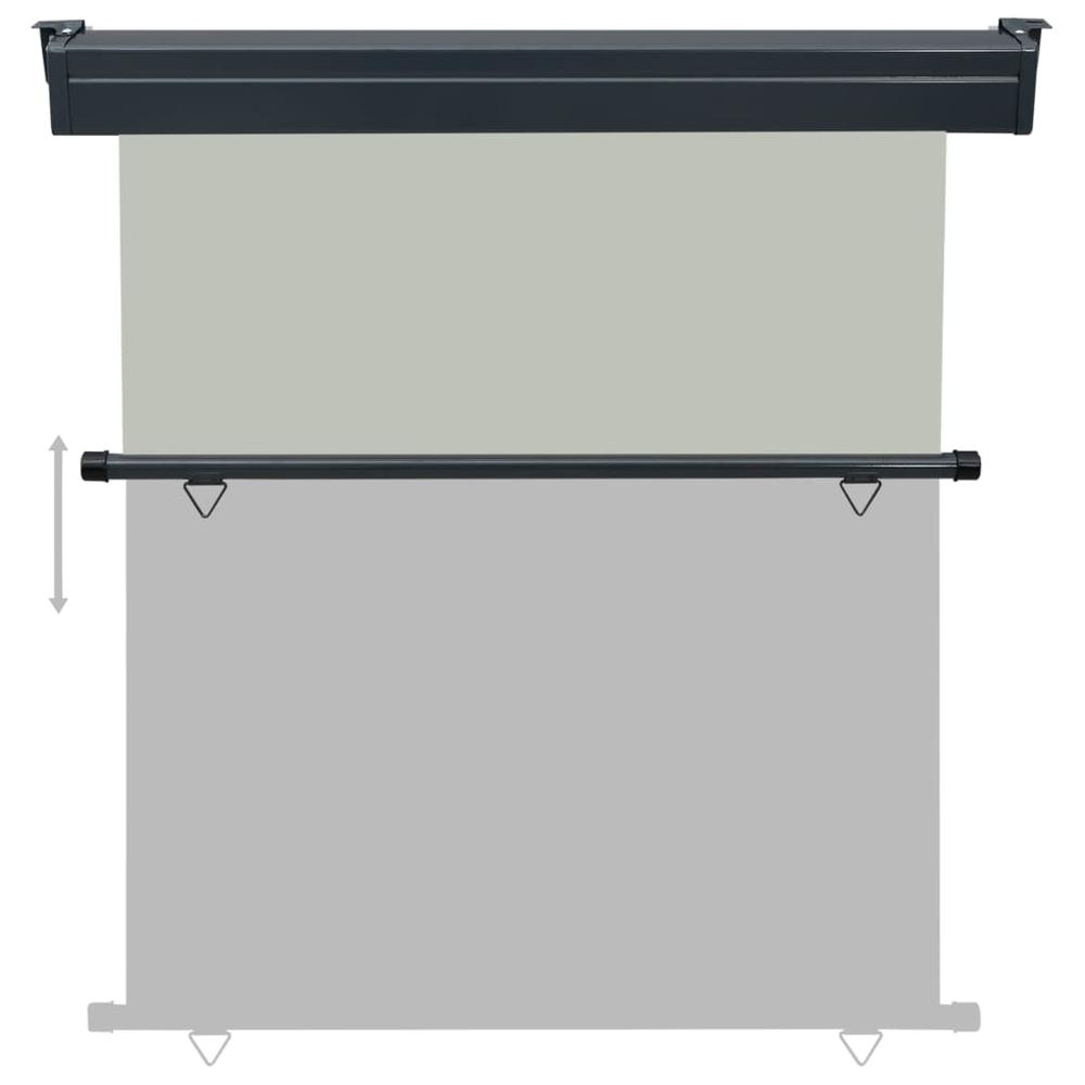 vidaXL Balcony Side Awning 63"x98.4" Gray, 48434. Picture 5
