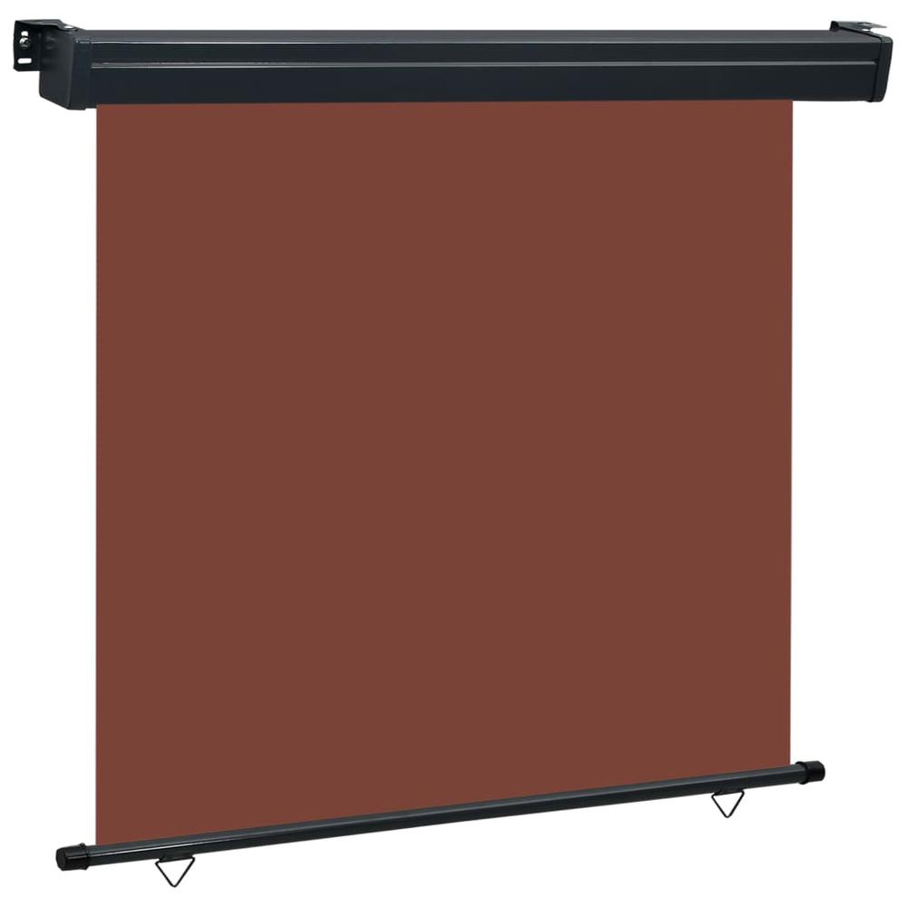 vidaXL Balcony Side Awning 63"x98.4" Brown, 48435. Picture 1