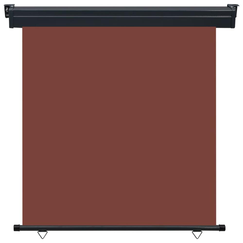 vidaXL Balcony Side Awning 63"x98.4" Brown, 48435. Picture 2