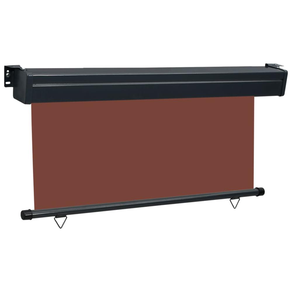 vidaXL Balcony Side Awning 63"x98.4" Brown, 48435. Picture 3