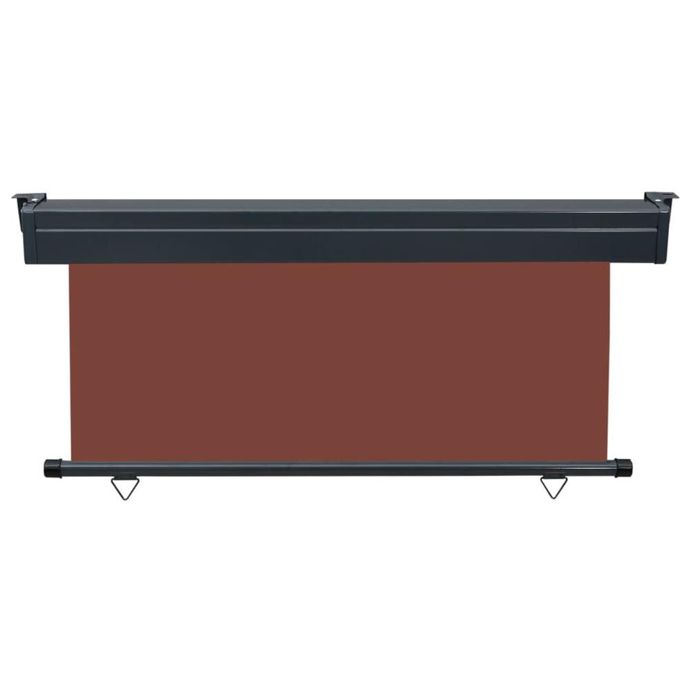 vidaXL Balcony Side Awning 63"x98.4" Brown, 48435. Picture 4