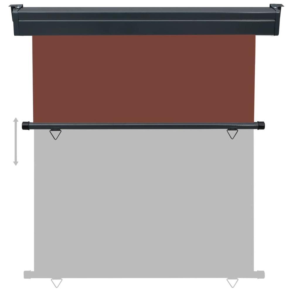 vidaXL Balcony Side Awning 63"x98.4" Brown, 48435. Picture 5