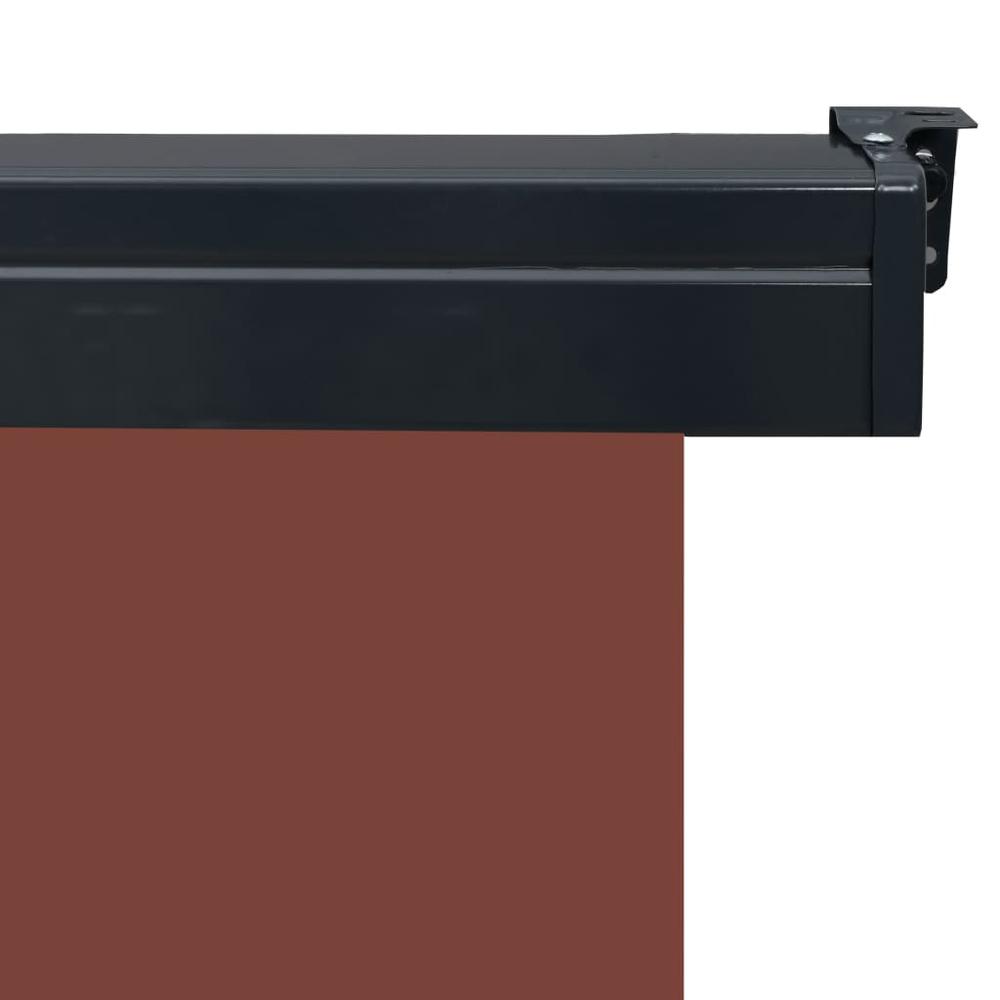 vidaXL Balcony Side Awning 63"x98.4" Brown, 48435. Picture 7
