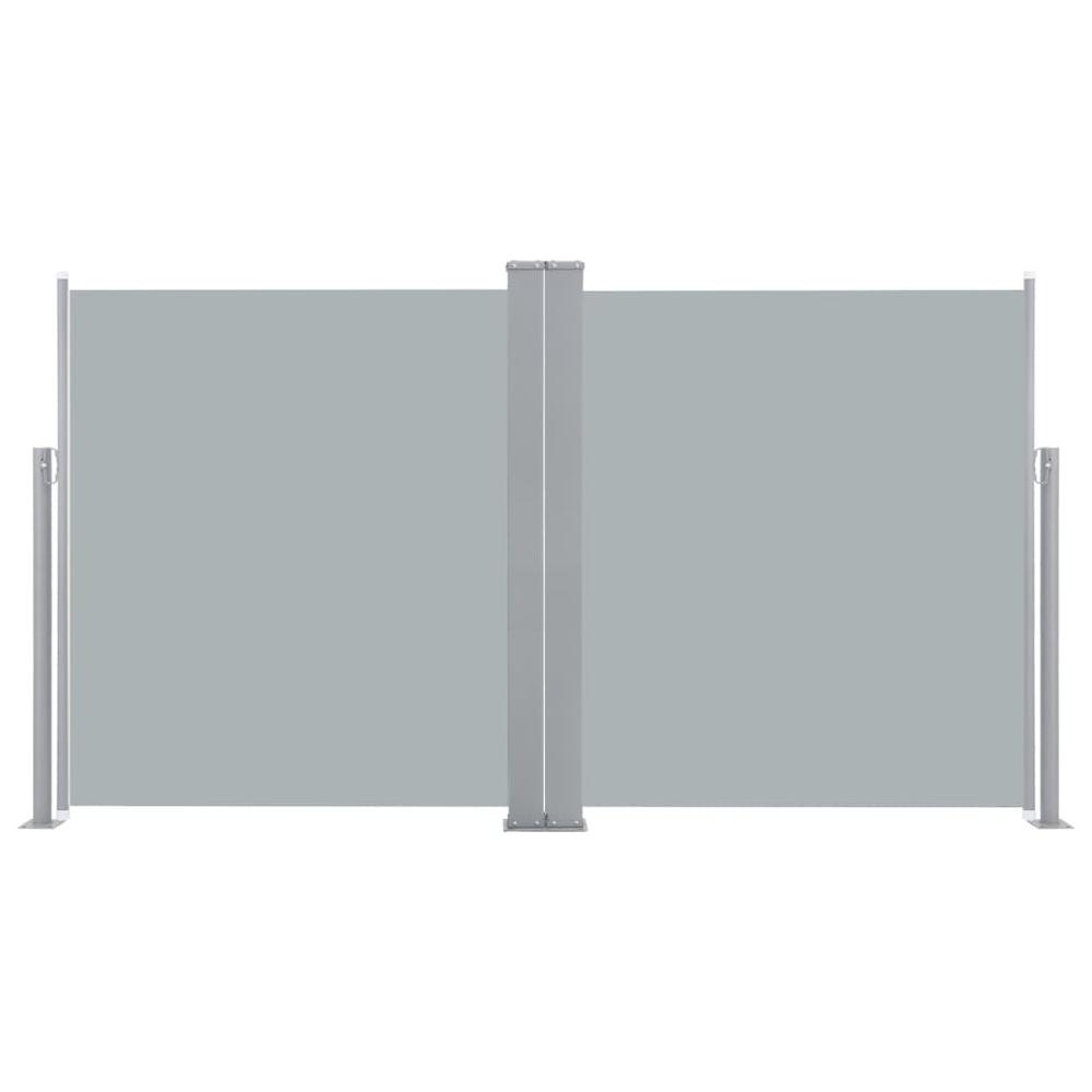 vidaXL Patio Retractable Double Side Awning 66.9"x236.2" Anthracite, 48468. Picture 2