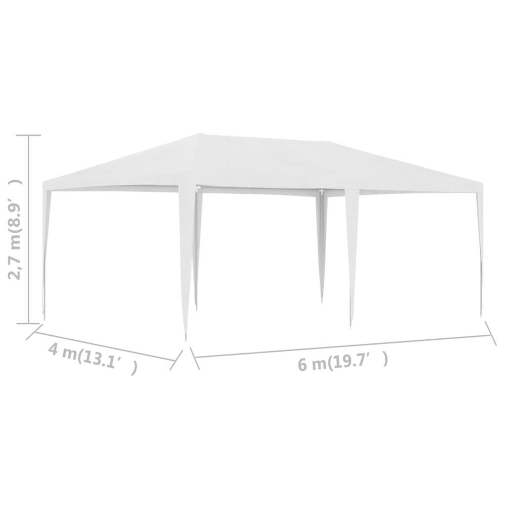 vidaXL Party Tent 13.1'x19.7' White, 48499. Picture 6