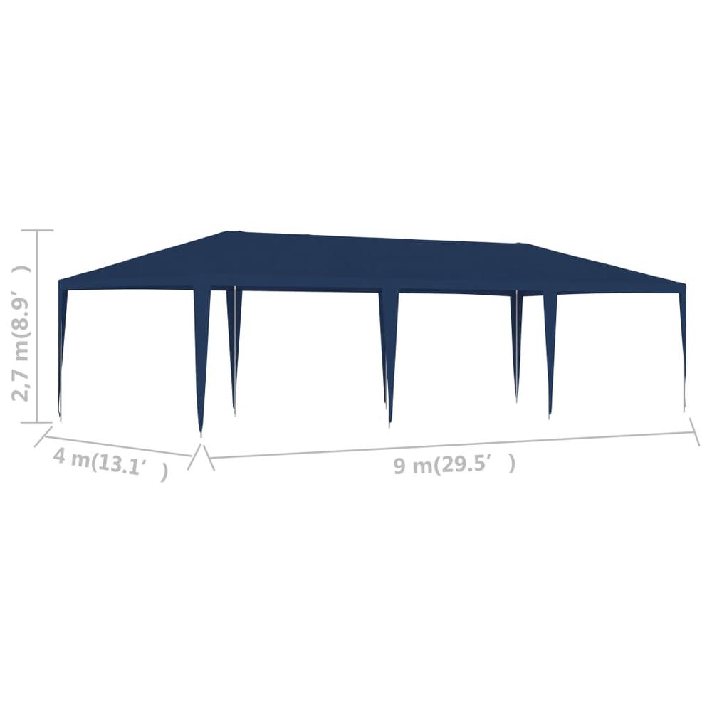 vidaXL Party Tent 13.1'x29.5' Blue, 48505. Picture 6