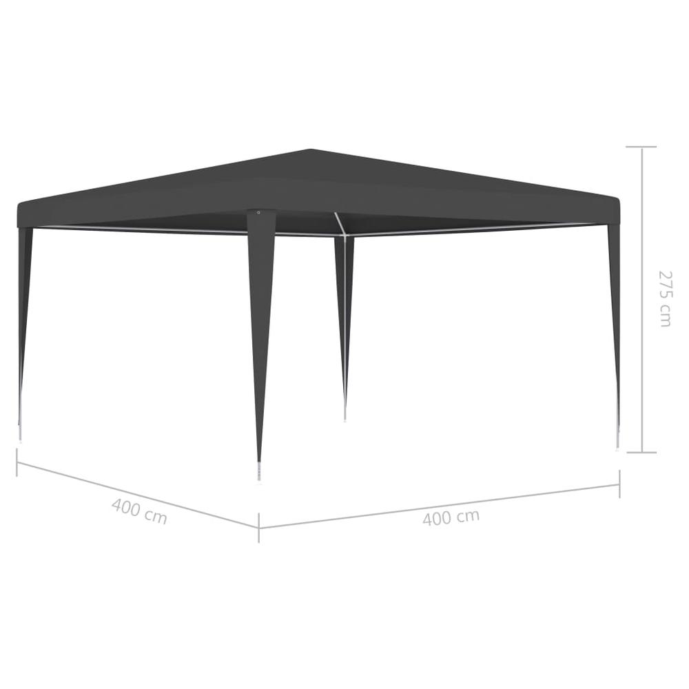 vidaXL Professional Party Tent 13.1'x13.1' Anthracite 0.3 oz/ftÂ². Picture 7