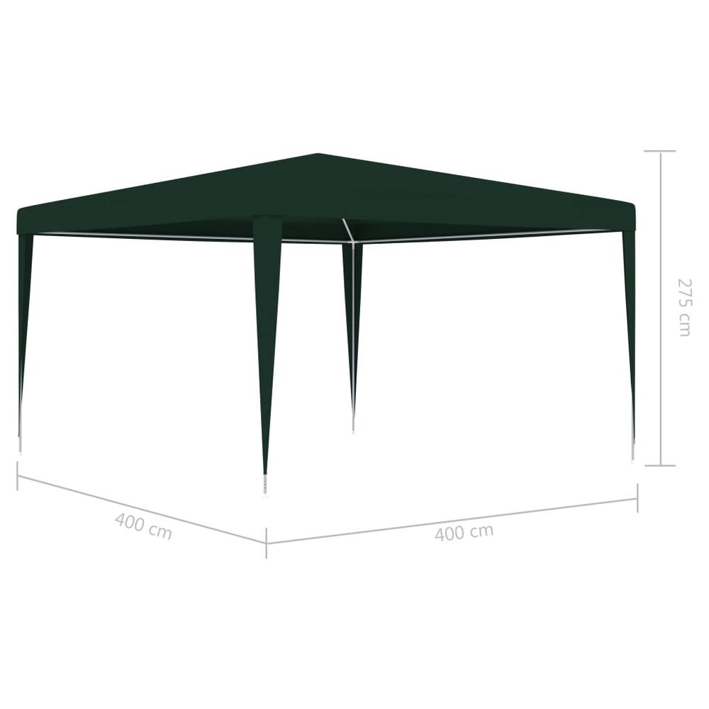 vidaXL Professional Party Tent 13.1'x13.1' Green 0.3 oz/ftÂ². Picture 7