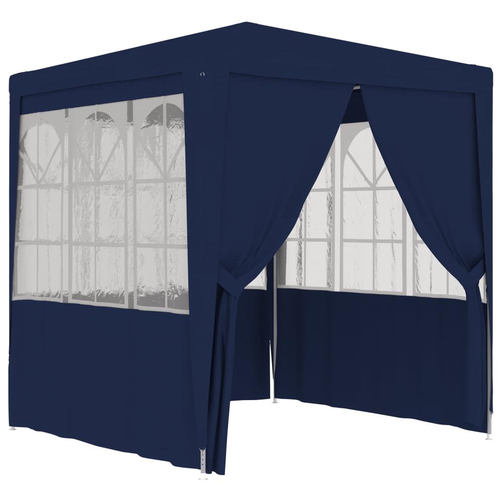 vidaXL Professional Party Tent with Side Walls 8.2'x8.2' Blue 90 g/mÂ², 48519. Picture 1