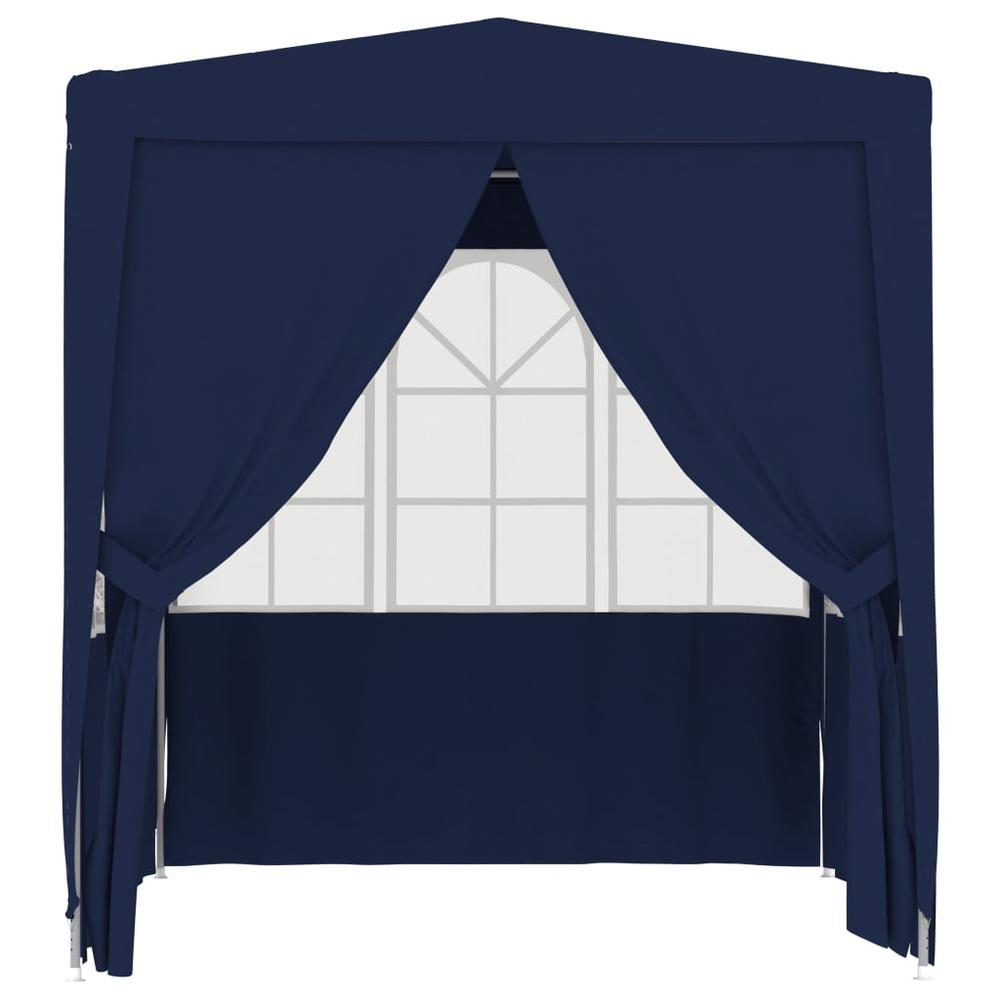 vidaXL Professional Party Tent with Side Walls 8.2'x8.2' Blue 90 g/mÂ², 48519. Picture 5