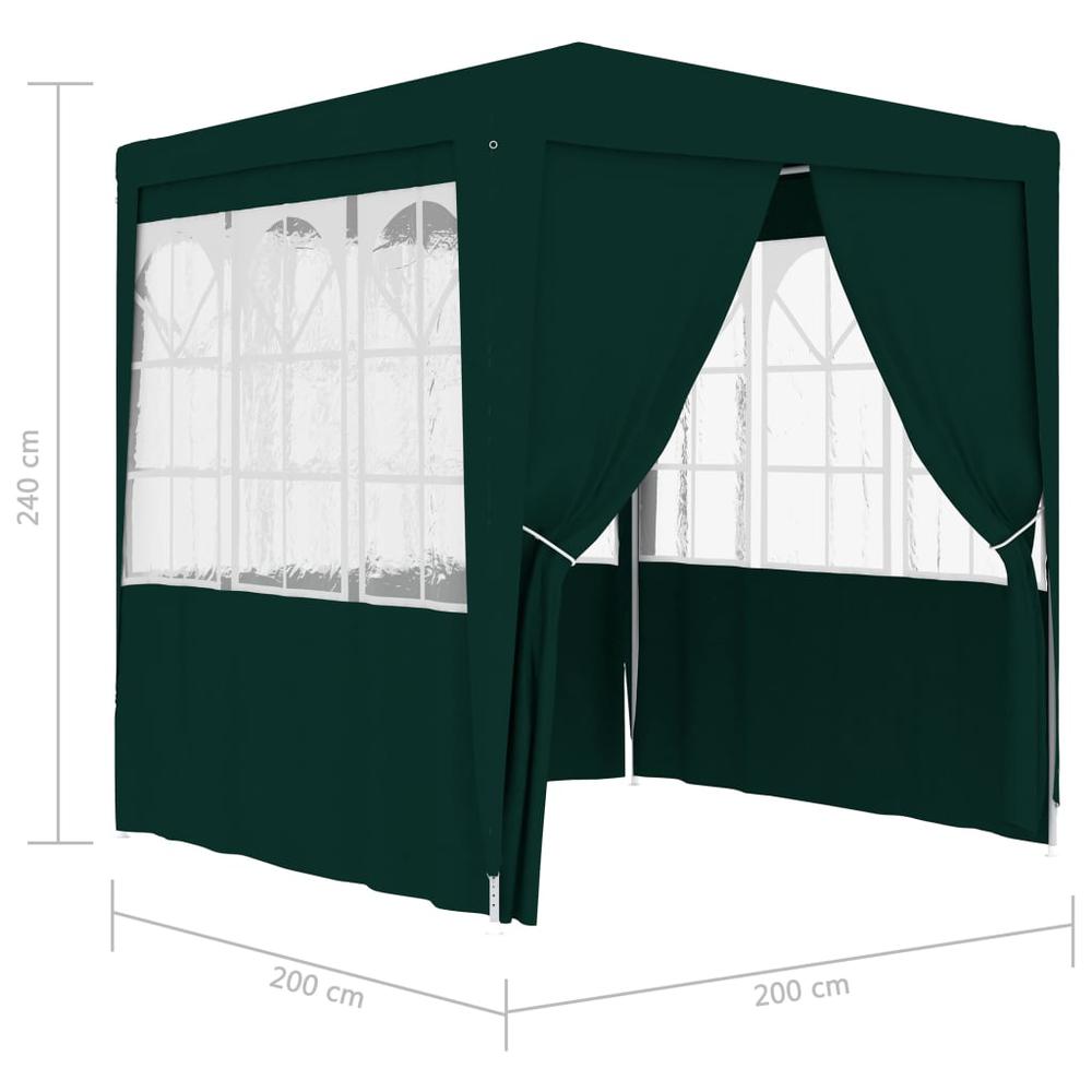 Professional Party Tent with Side Walls 6.6'x6.6' Green 0.3 oz/ftÂ². Picture 7