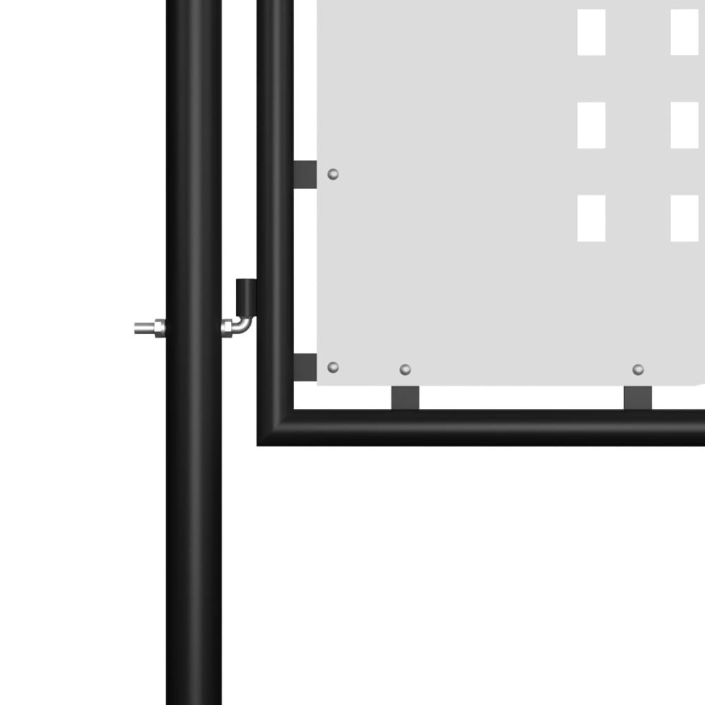 vidaXL Single Door Fence Gate 3.3'x5.7' Black (US only), 145756. Picture 4