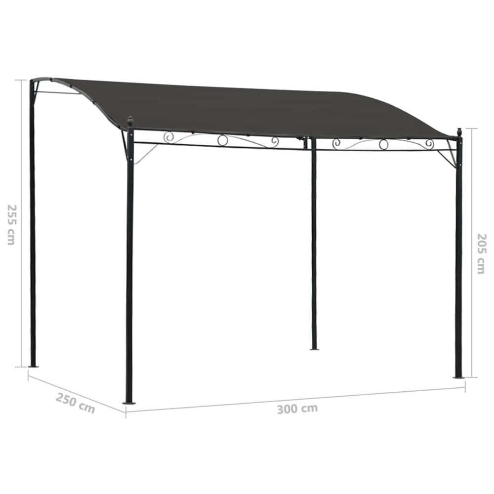 vidaXL Sunshade Awning 118.1"x98.4" Anthracite, 47948. Picture 4