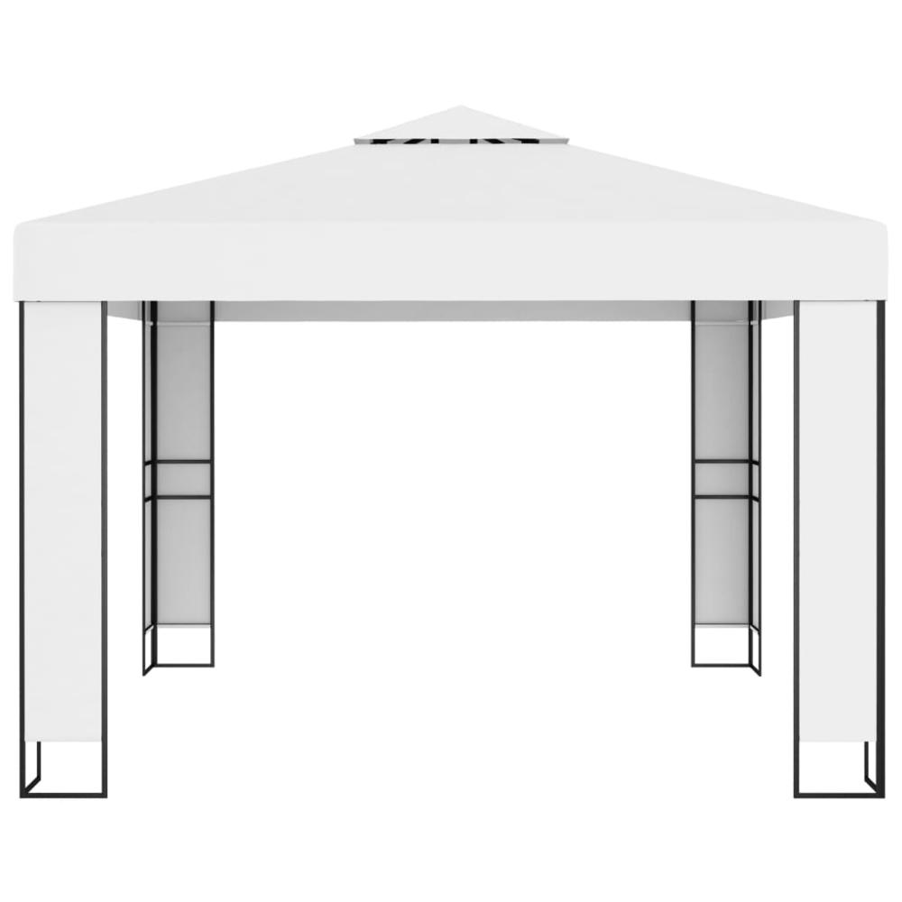 vidaXL Gazebo with Double Roof 118.1"x118.1" White 7950. Picture 2