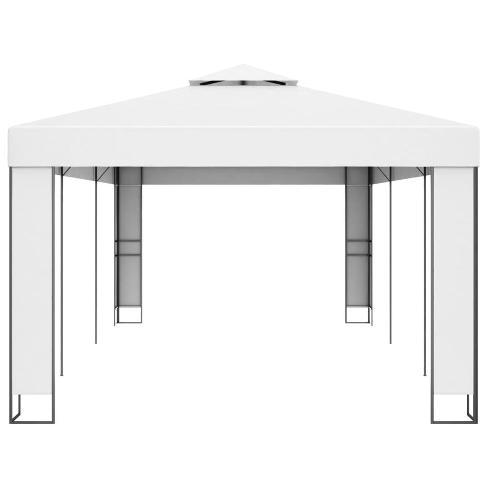 vidaXL Gazebo with Double Roof 118.1"x236.2" White 7951. Picture 3