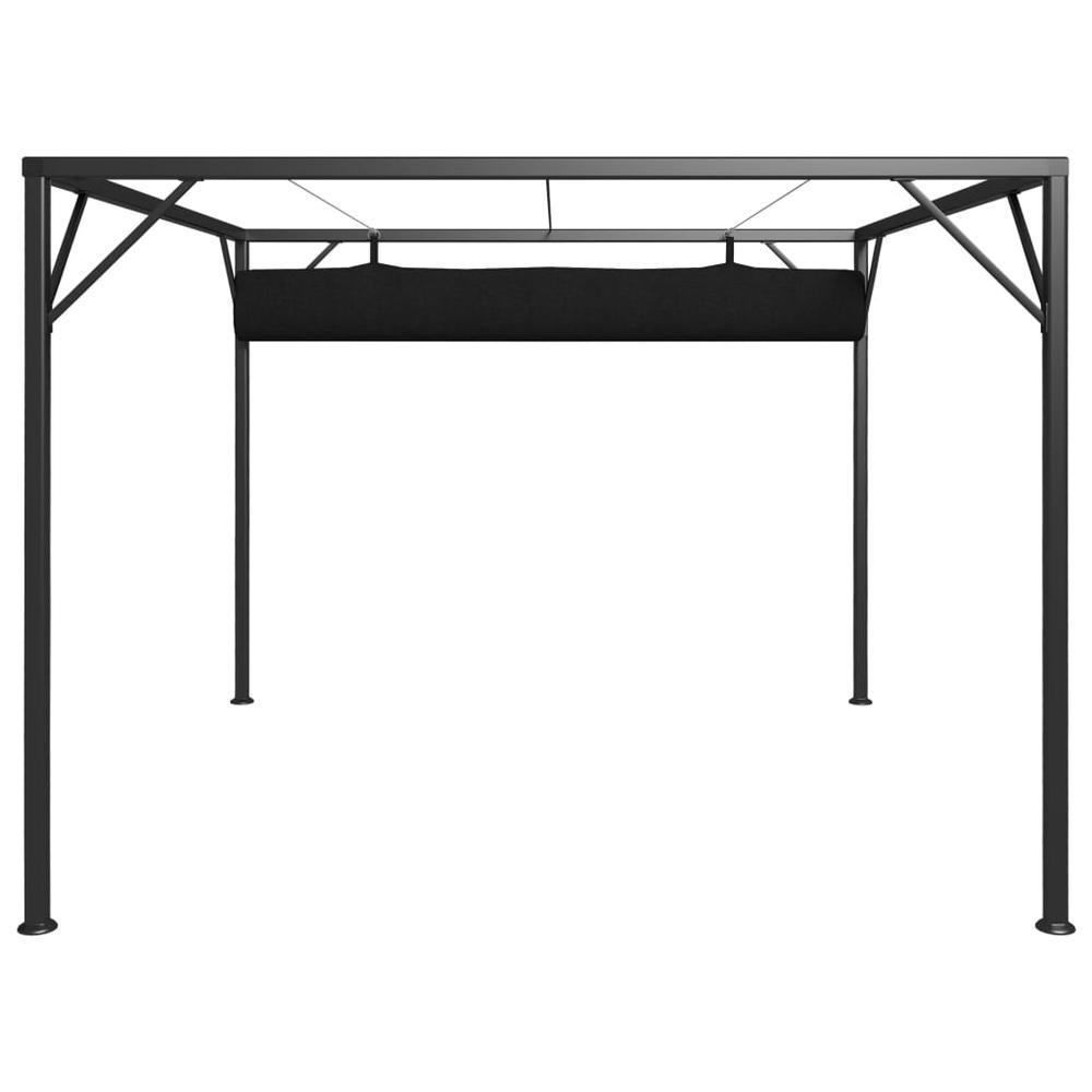 vidaXL Garden Gazebo with Retractable Roof Canopy 118.1"x118.1" Anthracite, 47954. Picture 6