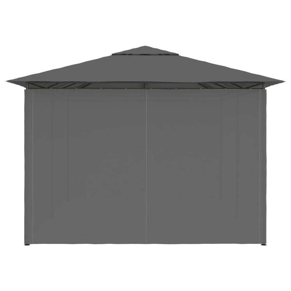 vidaXL Garden Marquee with Curtains 157.4"x118.1" Anthracite, 47960. Picture 7