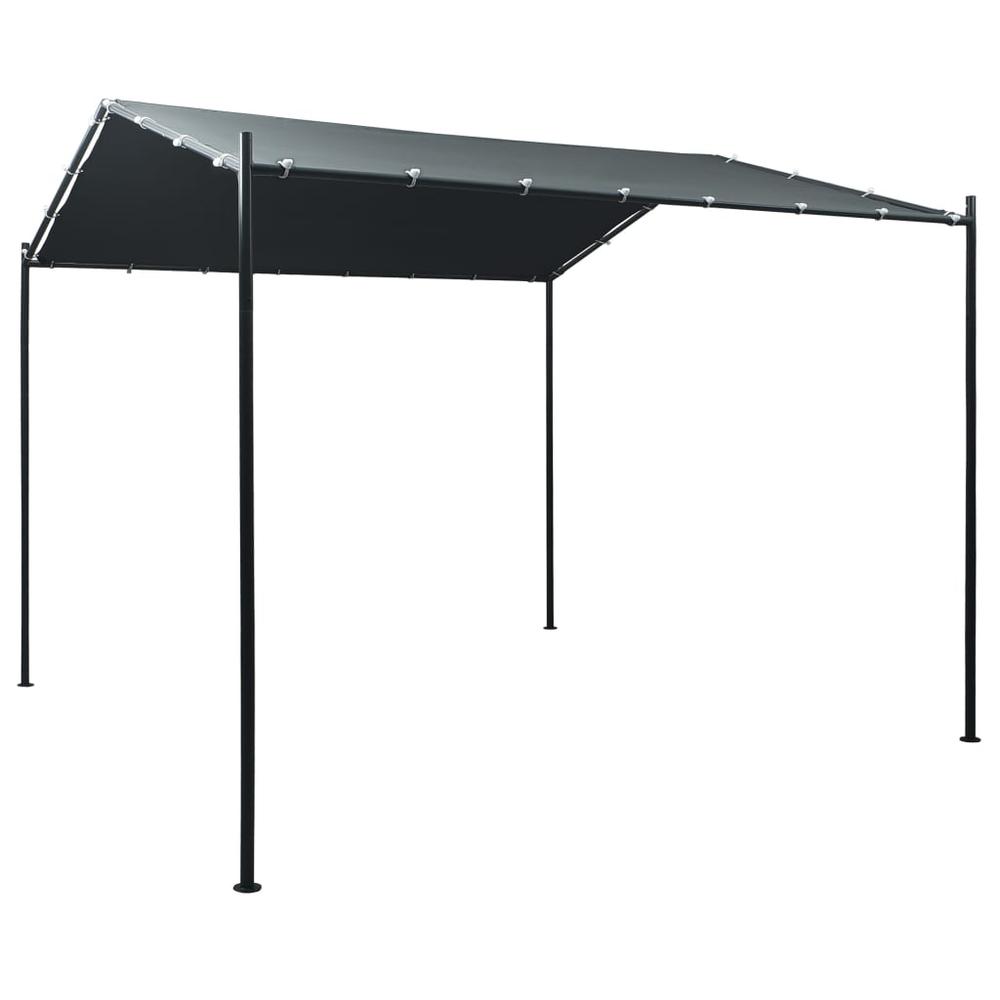 vidaXL Gazebo Pavilion Tent Canopy 9.8ft x9.8ft Steel Anthracite, 47963. Picture 1