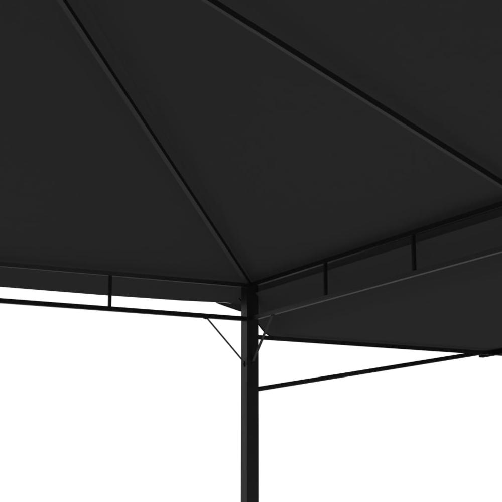 vidaXL Gazebo with Double Extending Roofs 9.8'x9.8'x9' Anthracite 180g/mÂ², 48004. Picture 7