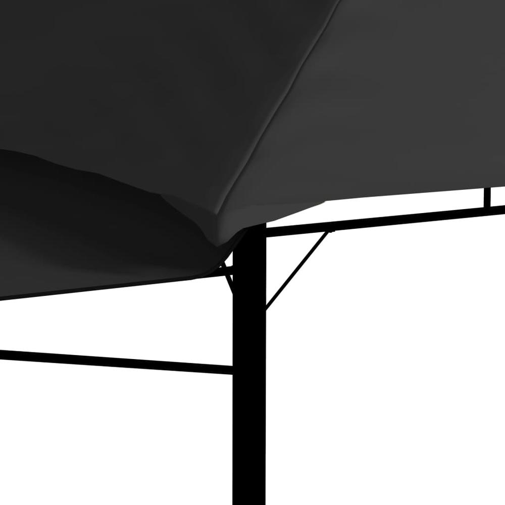 vidaXL Gazebo with Double Extending Roofs 9.8'x9.8'x9' Anthracite 180g/mÂ², 48004. Picture 9