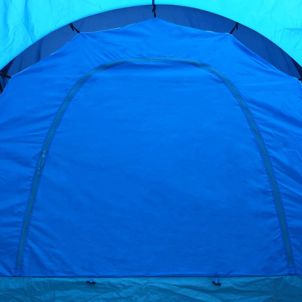 vidaXL Camping Tent Fabric 9 Persons Dark Blue and Blue. Picture 6