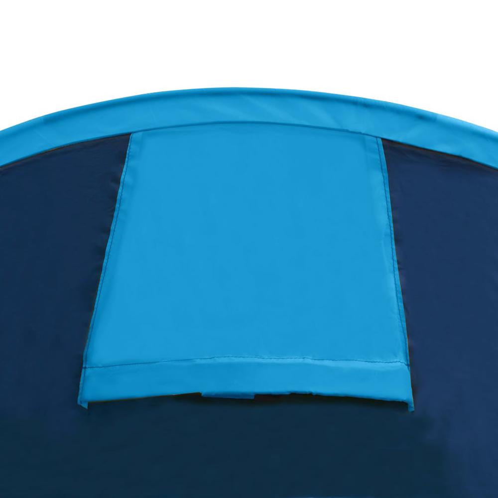 vidaXL Camping Tent 4 Persons Navy Blue/Light Blue. Picture 6