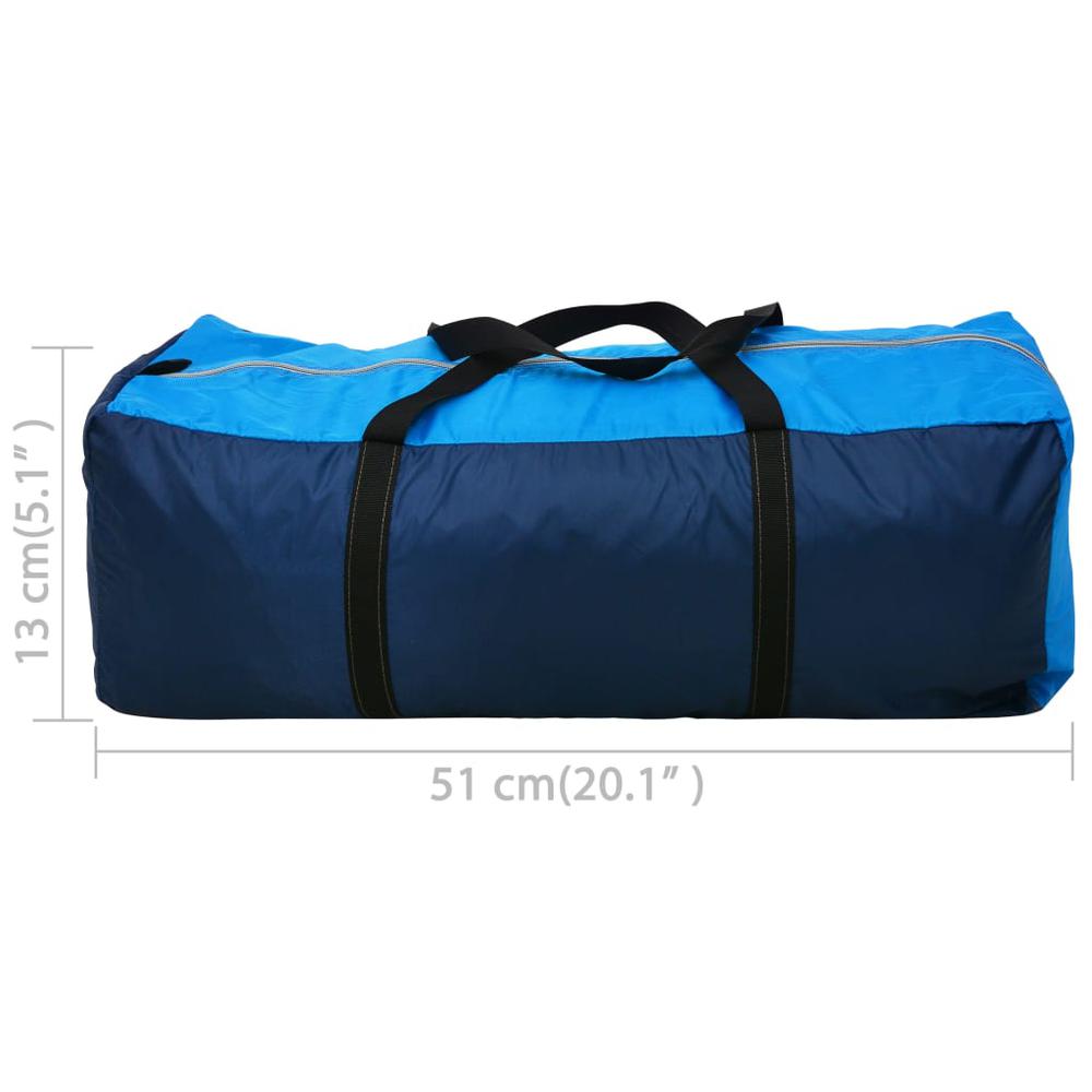 vidaXL Camping Tent 4 Persons Navy Blue/Light Blue. Picture 8