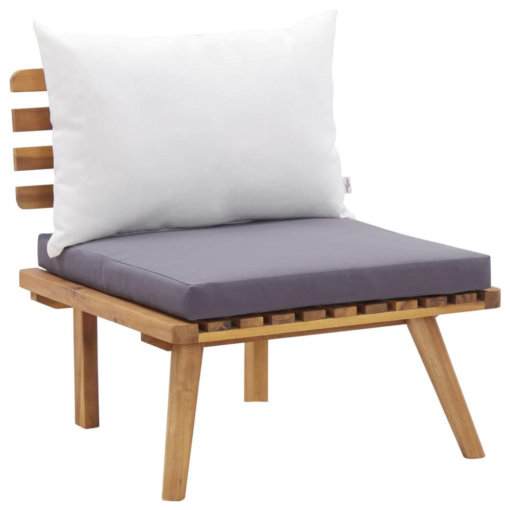 vidaXL Garden Chair with Cushions Solid Acacia Wood, 46671. Picture 1