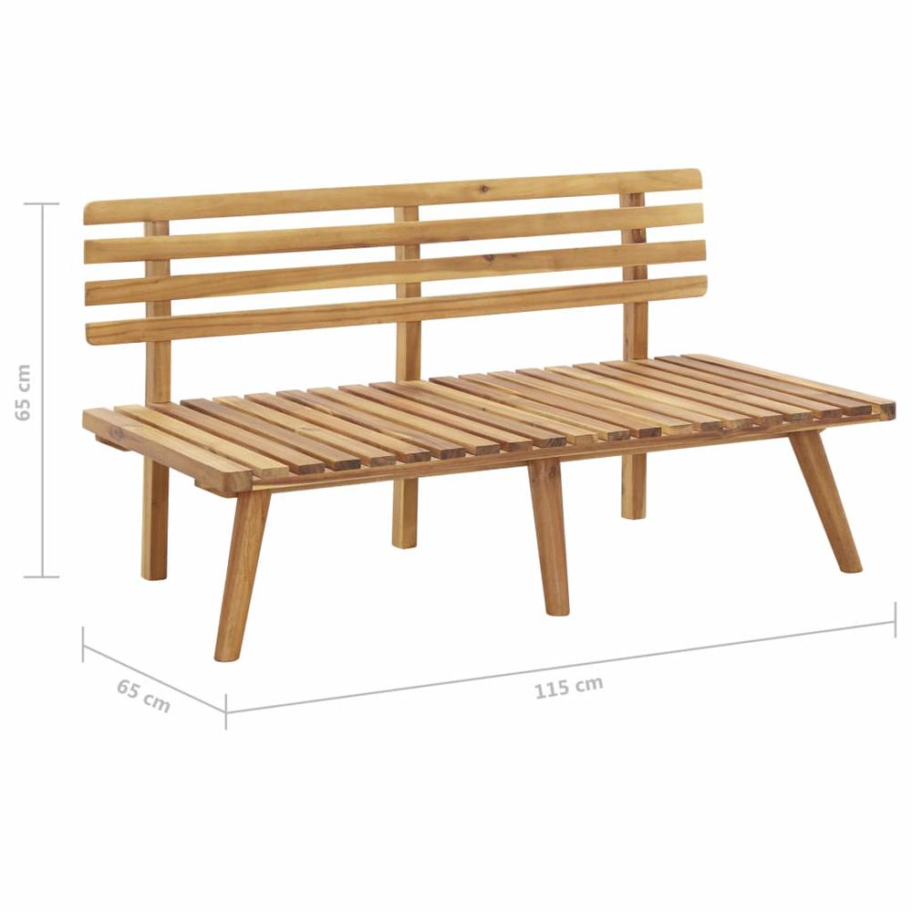 vidaXL Garden Bench with Cushions 45.3" Solid Acacia Wood, 46672. Picture 7