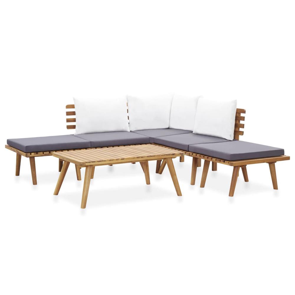 vidaXL 6 Piece Garden Lounge Set Solid Acacia Wood, 46677. The main picture.